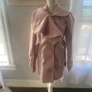 Pink trench coat